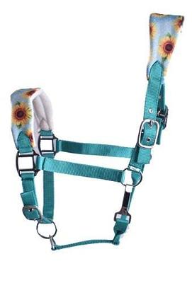 Bronc Noseband With Green Turquoise Conchos