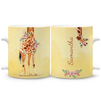 Giraffe Tumbler with Lid and Straw - Unique Giraffe Gifts for