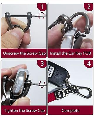  Gematay Microfiber Leather Car Keychain, Universal Car