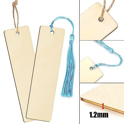 30pcs Diy Acrylic Bookmark Blank Transparent Bookmark Tassel