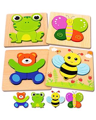 Wooden Puzzles for Toddlers 3-5 Year Old, Kids Montessori Toys for 3 Year  Old, Learning Educational Wood Puzzle Toy Gift for 3 4 5 Year Old Boys  Girls