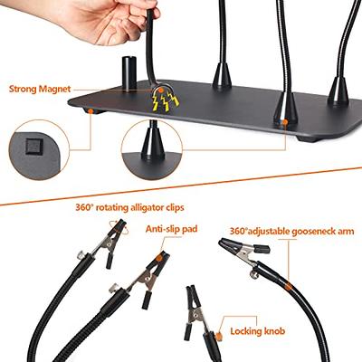 NAKOOS 10x Magnifying Glass with Light and Stand 