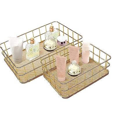  Qcold Bathroom Storage Basket, Metal Wire Basket for