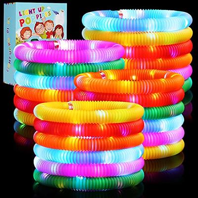 6 PCS LED Light Up Pop Tubes Sensory Toys for Christmas Glow Birthday Party  Kids