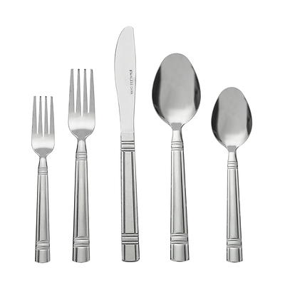 Mainstays 4-Piece Swirl Stainless Steel Dinner Knife Set, Silver Tableware