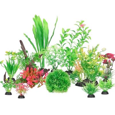 Angoily 45 Pcs Aquarium Decoration Tabletop Decor Fish Aquarium Accessories  Fish Tank Decorations Fish Aquarium Kit Plants for Pets Artificial Plant