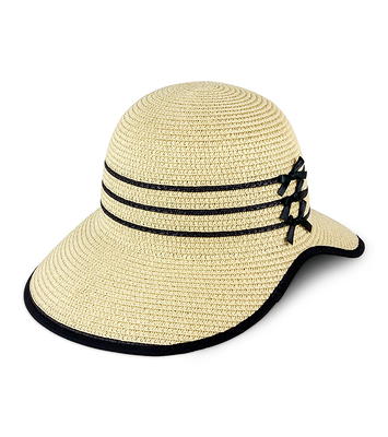 Magid Women's Straw Garden Hat UPF 50+ Sun Protection, Black, Black, One  Size