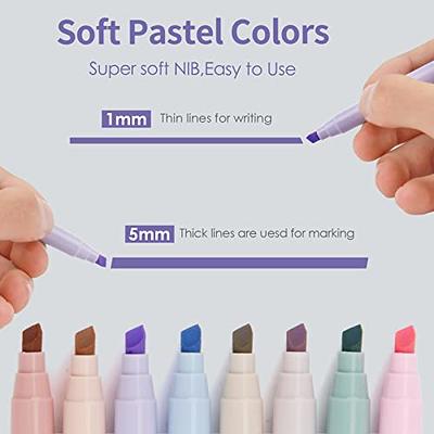 BAYTORY Pastel Highlighters and Colored Ink Pens, Glitter Aesthetic Cute  Highlighter and Pens No Bleed Journaling Stationary School Office Supplies  (Purple) - Yahoo Shopping