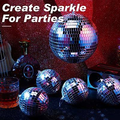 Mirror Disco Ball, Stage Lightning Effect Ball with Hanging Ring for DJ  Club Stage Bar Party, Wedding Decoration (Gold - 8 inch)