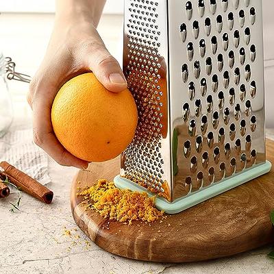 Box Grater,Professional Cheese Grater,Stainless Steel Handheld Kitchen  Shredder for Parmesan Cheese,Ginger,Vegetable,Potato 