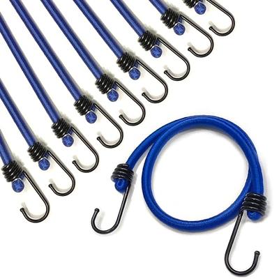 12 Pcs Outdoor Bungee Cords With Hooks,tent Elastic Rope Buckle Hook Spiral  Hooks For Camping,tent Tarp