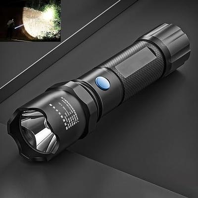 1/2pcs Mini USB Rechargeable, LED Flashlight With Built-in Battery, Small  Portable Home Zoomable Pocket Torch Lamp With Clip, Outdoor Camping Fishing