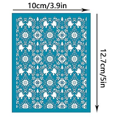 Flower Silk Screen Stencils Reusable Silkscreen-Print Kit Stencils  Mesh-Transfers Stencil for DIY Printing On Clay-Decor Flower Silk Screen  Stencils