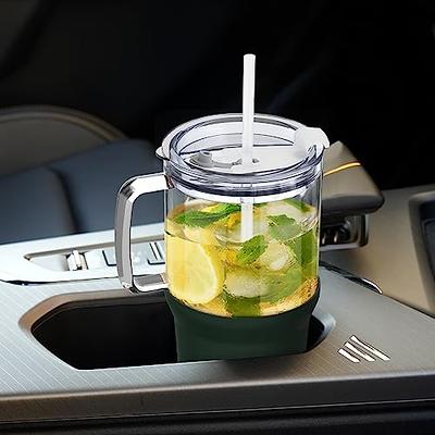 Thickened Glass Cup Reusable Glass Cup With Lid Straw And - Temu