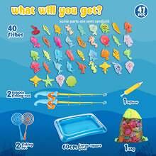 pcs Magnetic Fishing Game Set For With Storage Bag Kids Bath And Party Toys  With Rod Net Plastic Floating Fish Ocean Animals Colorful Gift For Toddle -  Yahoo Shopping