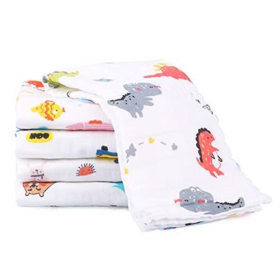  Looxii Muslin Burp Cloths 12 Pack 100% Cotton Muslin Cloths  Large 20''x10'' Extra Soft Absorbent Baby Burping Cloth for Boys and Girls  (White) : Baby