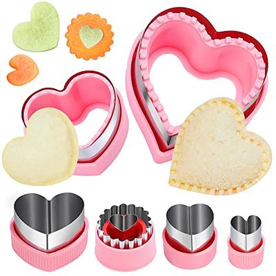 Heart Cookie Cutters, Set of 6, Stainless Steel