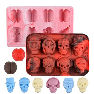 Hard Candy Skull Lollipop Mold & Sticks