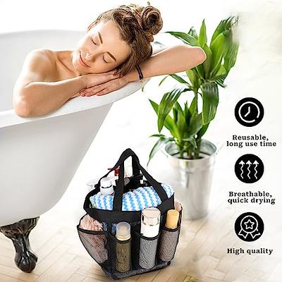 Mozeat Lens Shower Bag for Dorm Room Mesh Shower Caddy Tote 8