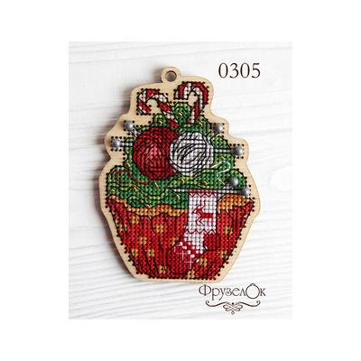 Wood Cross Stitch Ornament Kit - Christmas Tree