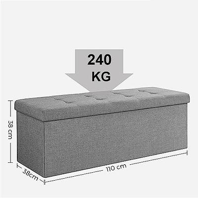 Nestl Storage 30-In Storage Ottoman Bench with Storage Bins for Bedroom -  Folding Foot Rest Ottoman with Storage for Living Room - Faux Leather -  Brown - Yahoo Shopping