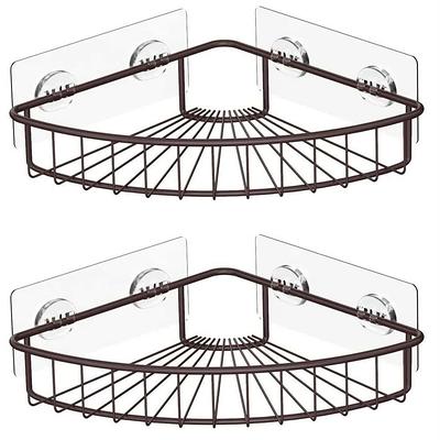 Dracelo Silver Corner Shower Caddy 2-Pack, No Drilling Stainless