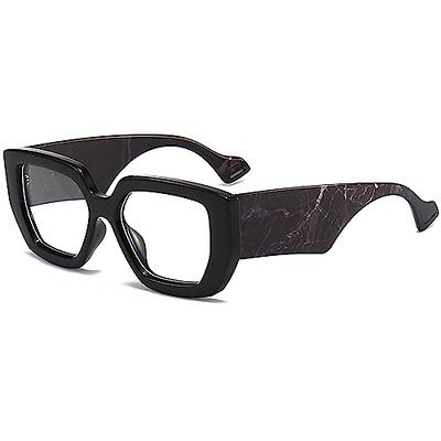  AIEYEZO Thick Frame Blue Light Glasses Men Women