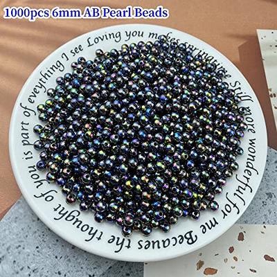 Pearl Beads,1000pcs Pearl Beads for Crafts 6mm AB Colors Pearls