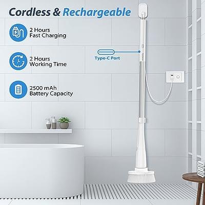 Vuitte Cordless Electric Rotary Cleaning Brush, Bathroom Scrubber with 3  Replaceable Shower Scrubber Heads for Tub, Tile, Floor, Wall, Shower and  Kitchen - Yahoo Shopping