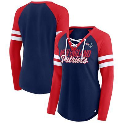 Women's St. Louis Cardinals Fanatics Branded Red/White Even Match Lace-Up Long  Sleeve V-Neck T-Shirt