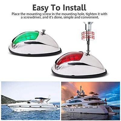 LMPN Boat Navigation Light, 10V-3-V Red and Green Marine Navigation Lights, Bow  Light for Boats Led. Ideal for Pontoon Vertical Mount (Plated Silver) -  Yahoo Shopping