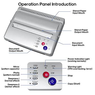 LifeBasis Tattoo Transfer Stencil Machine Professional Thermal Tattoo  Stencil Printer with Tattoo Transfer Paper 20 Sheets Tattoo Printer Kit for  Men Women - Yahoo Shopping