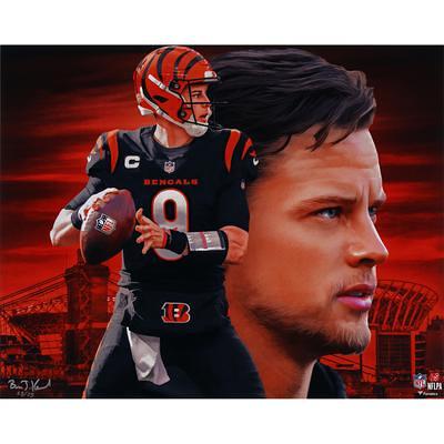 Christian McCaffrey Carolina Panthers 16 x 20 Photo Print - Designed & Signed by Artist Brian Konnick Limited Edition 25