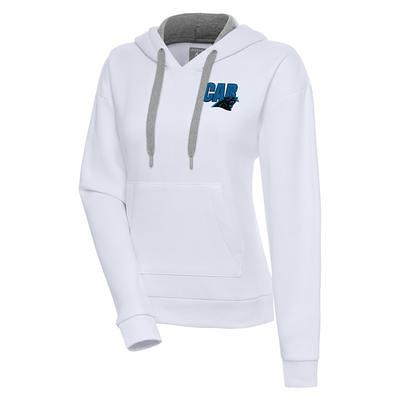 Men's Antigua Heather Gray Carolina Panthers Victory Chenille Pullover Sweatshirt Size: Small