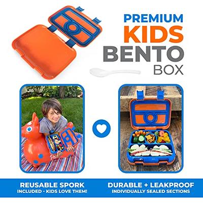 kinsho Bento Lunch Box for Kids Toddlers Boys, 5 Portion Sections