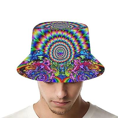 Trippy Weed Live Bucket Hat for Women and Men Fashion Summer Beach