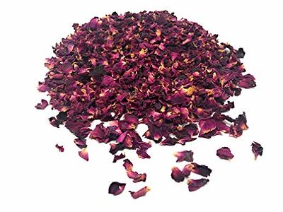 Red Rose Petals - Pure, All Natural & Edible Rose Petals - Dried