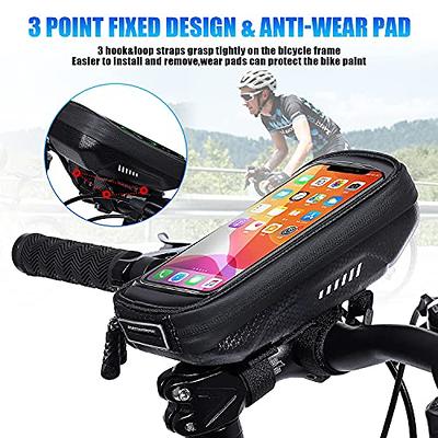 HUANLANG Bike Phone Mount Bag Bike Front Frame Top Tube Handlebar