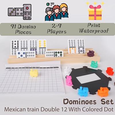 ESSAJOY Mexican Train Dominoes Set Dominoes Set for Adults Double