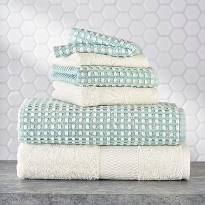 MADISON PARK Signature Splendor 6-Piece Blue 1000 GSM 100% Cotton Towel Set  MPS73-433 - The Home Depot