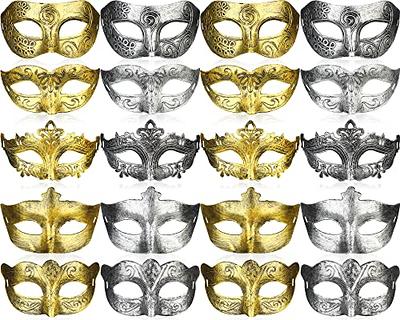 Aoriher 50 Pcs DIY Unpainted Masquerade Mask Bulk Paper Mache Mask