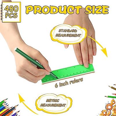 Bazic 6 inch (15cm) Plastic Ruler (3 / Pack)