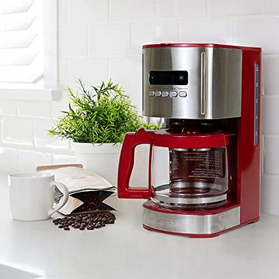 Kenmore Aroma Control 12-cup Programmable Coffee Maker, Red and Stainless  Steel Drip Coffee Machine, Glass Carafe, Reusable Filter, Timer, Digital  Display, Charcoal Water Filter, Regular or Bold - Yahoo Shopping