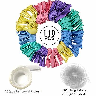 Tie Dye Birthday Decorations for Girls Macaron Color Balloon Garland Kit  with Tie Dye Happy Birthday