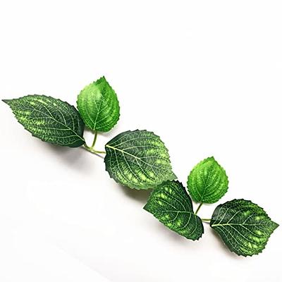 NA Mori 30 pcs Artificial Three-Leaf Hydrangea Leaves Fake Leaves