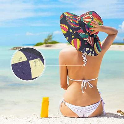 Hot Air Balloons Beach Sun Hats for Women Wide Brimmed Summer Hats Foldable  Sun UV Protection Floppy Hats for Hiking Camping Beach Multicoloured -  Yahoo Shopping