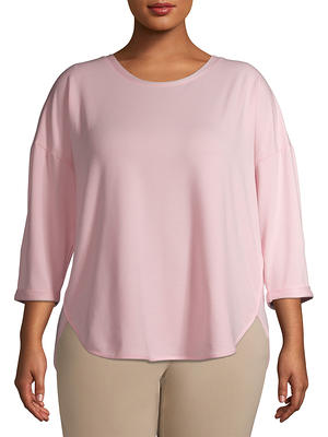 Terra & Sky Women's Plus Size Oversized Button Front Top, Sizes 0X-4X