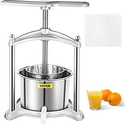 Manual Fruit Juicer Grape, Apple Juice Extractor 2.6gal/10L with Press  Handle