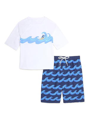 Boys 4-20 ZeroXposur Marine Sun Top & Swim Shorts Set