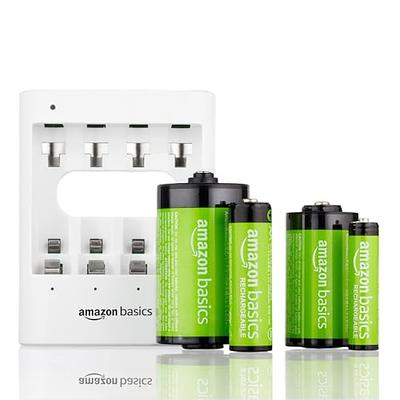 Basics 12-Pack Rechargeable AAA NiMH Performance Batteries, 800 mAh,  Recharge up to 1000x Times, Pre-Charged